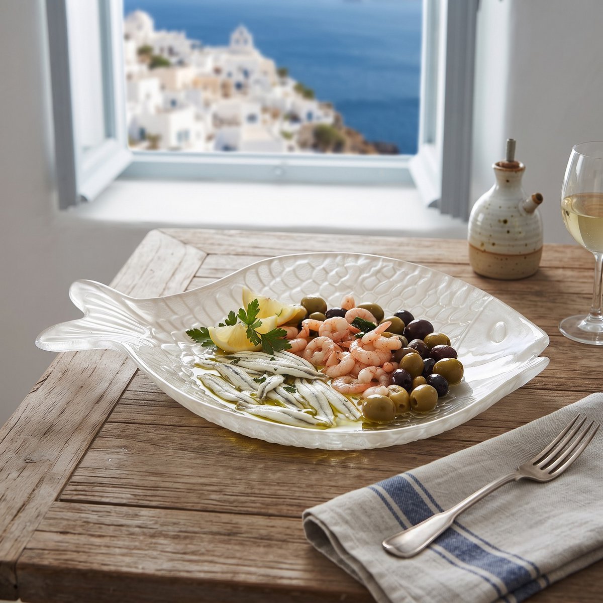 White fish dish 36x27x6.5cm