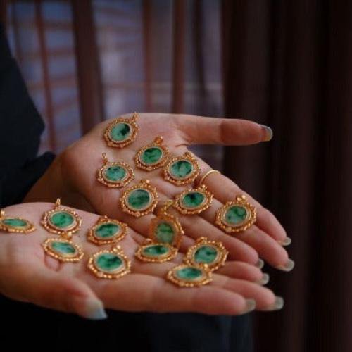 Royal Jade Round Pendant Necklace
