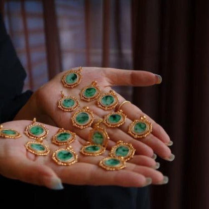 Royal Jade Round Pendant Necklace