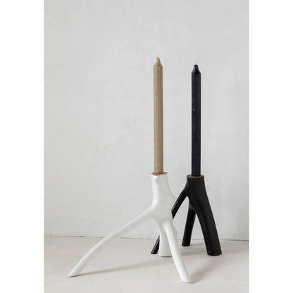 The Triple Twig Candle Holder - White