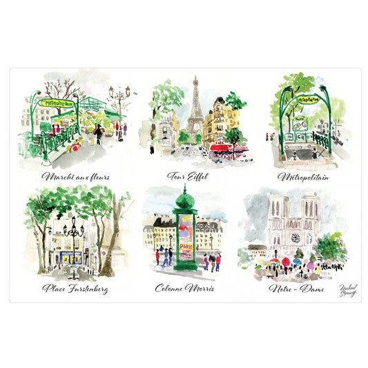 Table set Paris matching scenettes 30 x 45