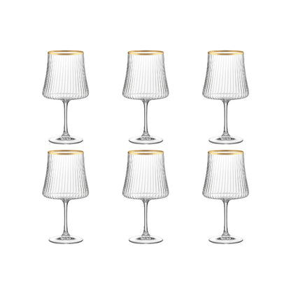 360ml gilded edge wine - Lot of 6