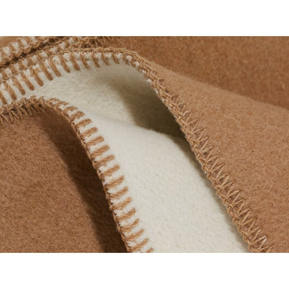 Merino wool bed blanket REINDEER - beige