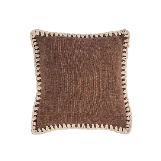 The Espresso Edge Cushion Cover - Brown White