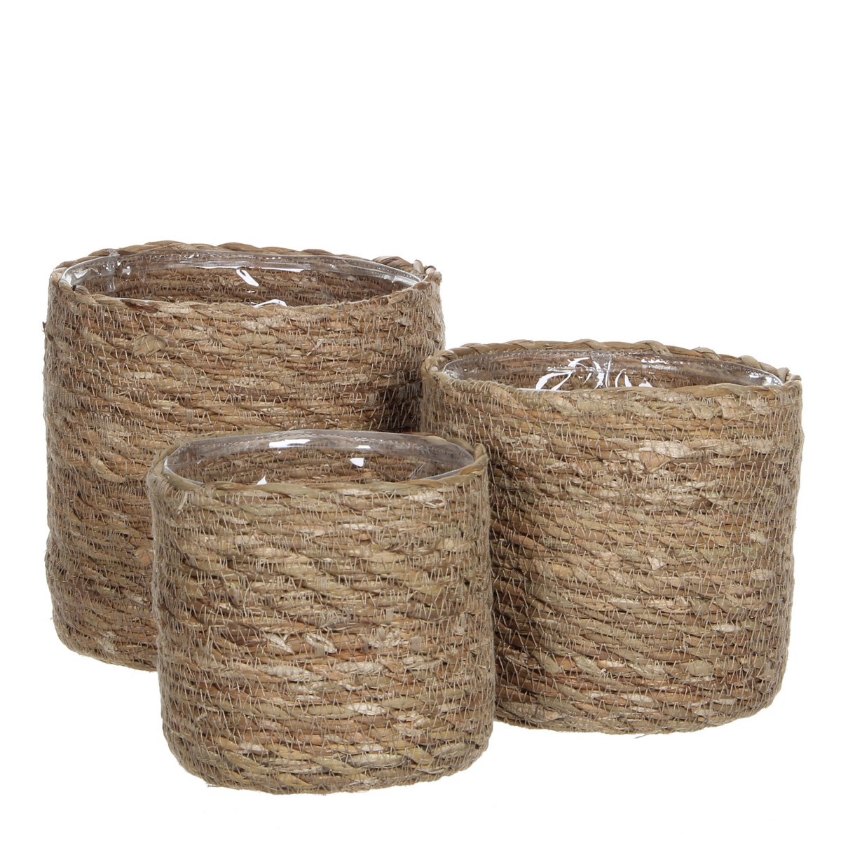 Plant basket set Atlantic Light brown
