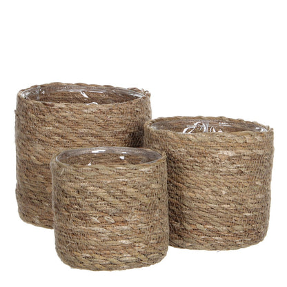 Plant basket set Atlantic Light brown