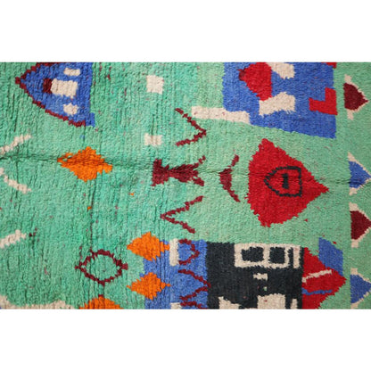 Colorful Boujad wool Berber rug 167 x 278 cm