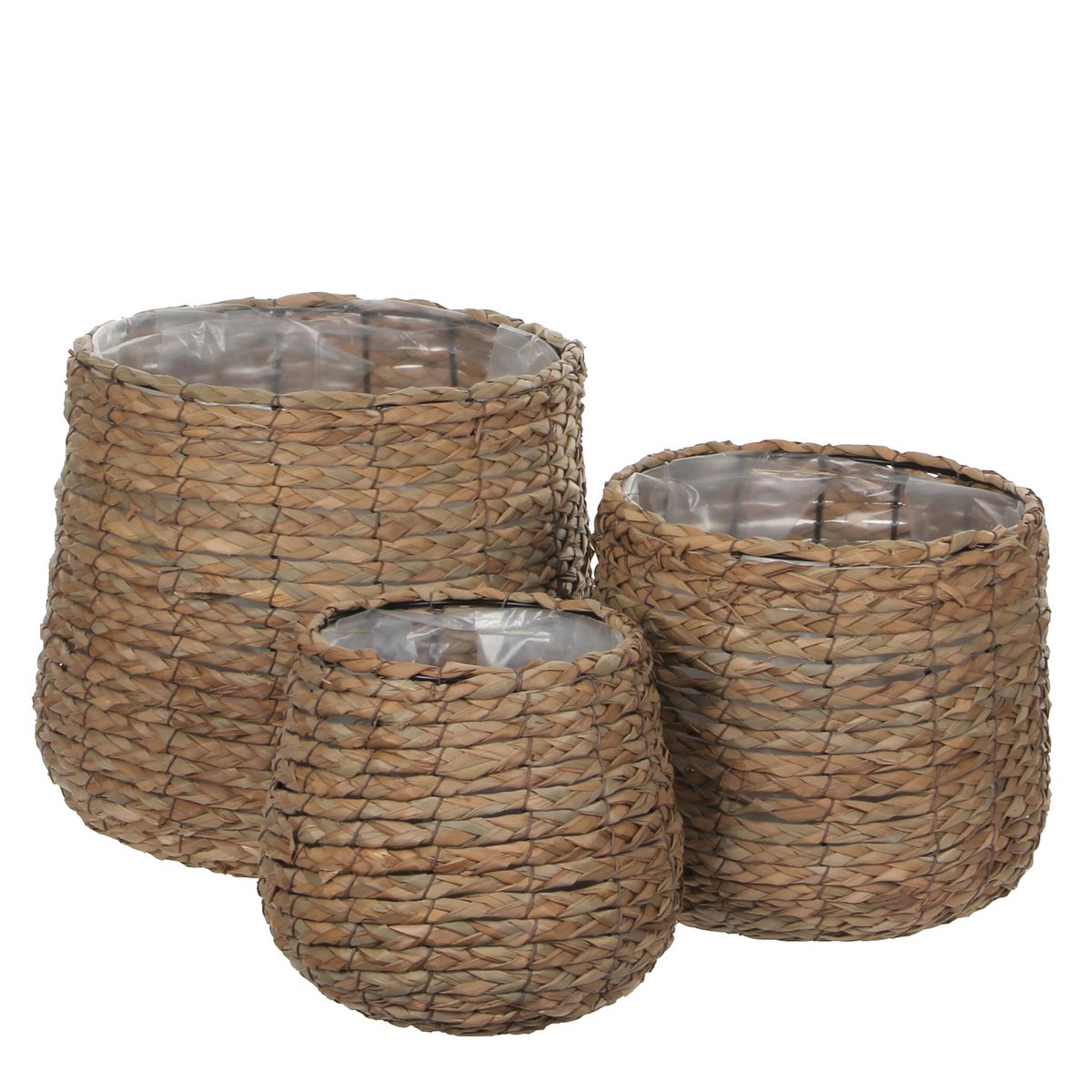 Plant basket set Avalon Light brown