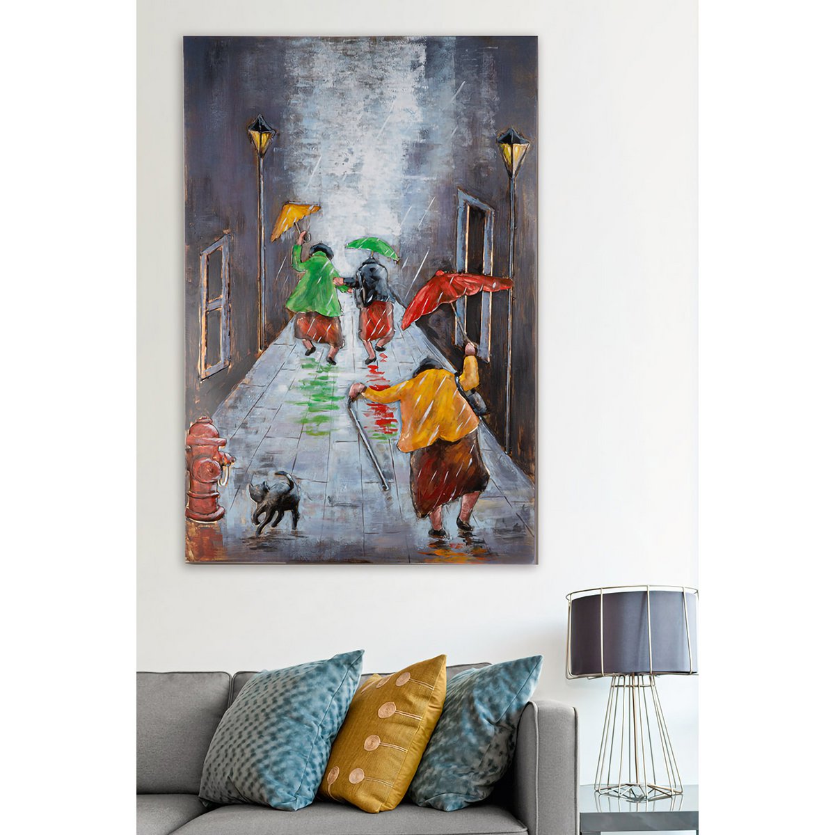 Rectangular picture Rainy dance H.120 cm