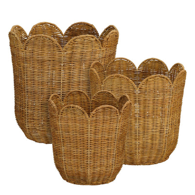 Storage basket set Eleta Light brown