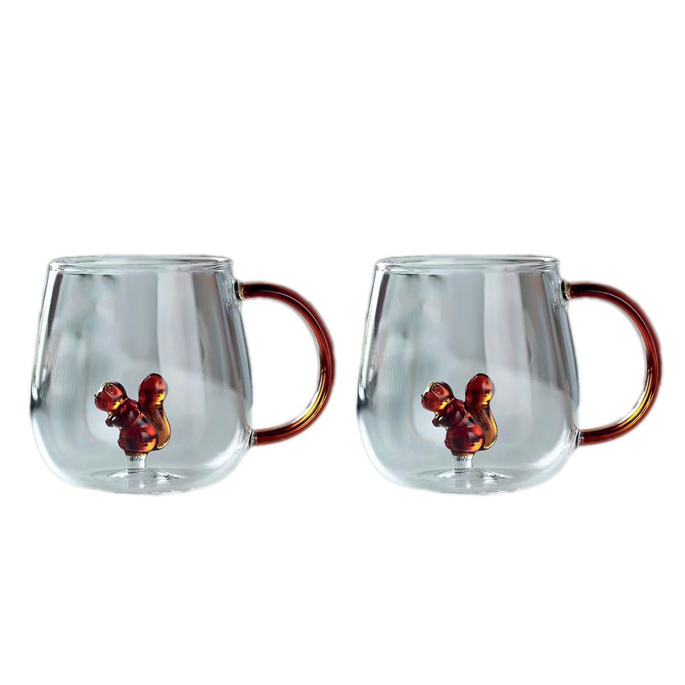 SQUIRREL TEA CUPS - SET OF 2