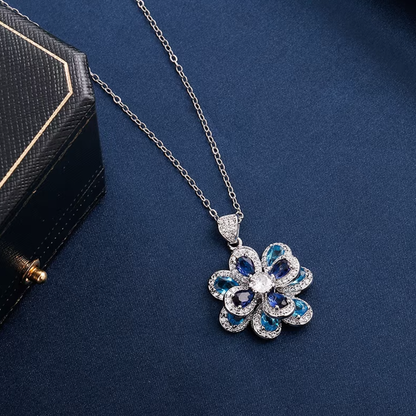 Azure Oil Painting Floral Jewelry Set