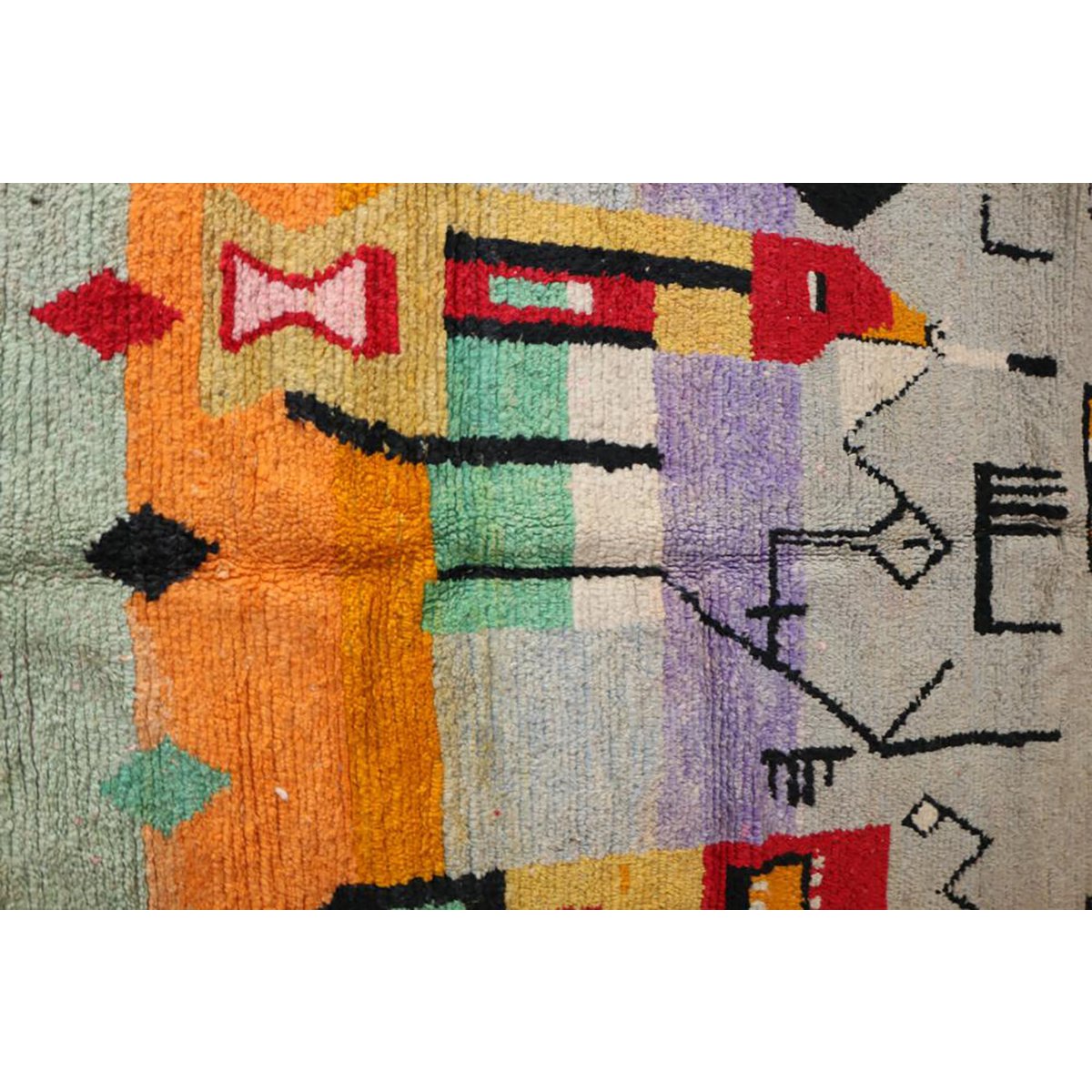 Pure wool Moroccan Berber rug 169 x 268 cm