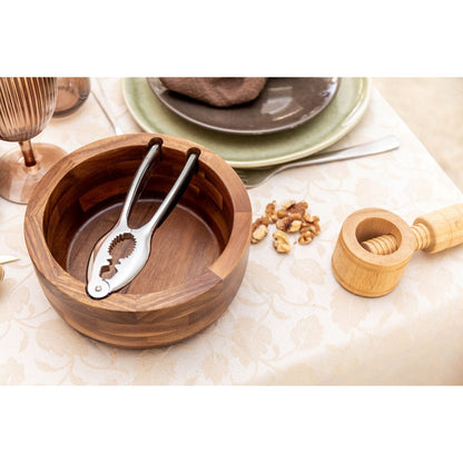 WOODEN BOWL WITH NUTCRACKER