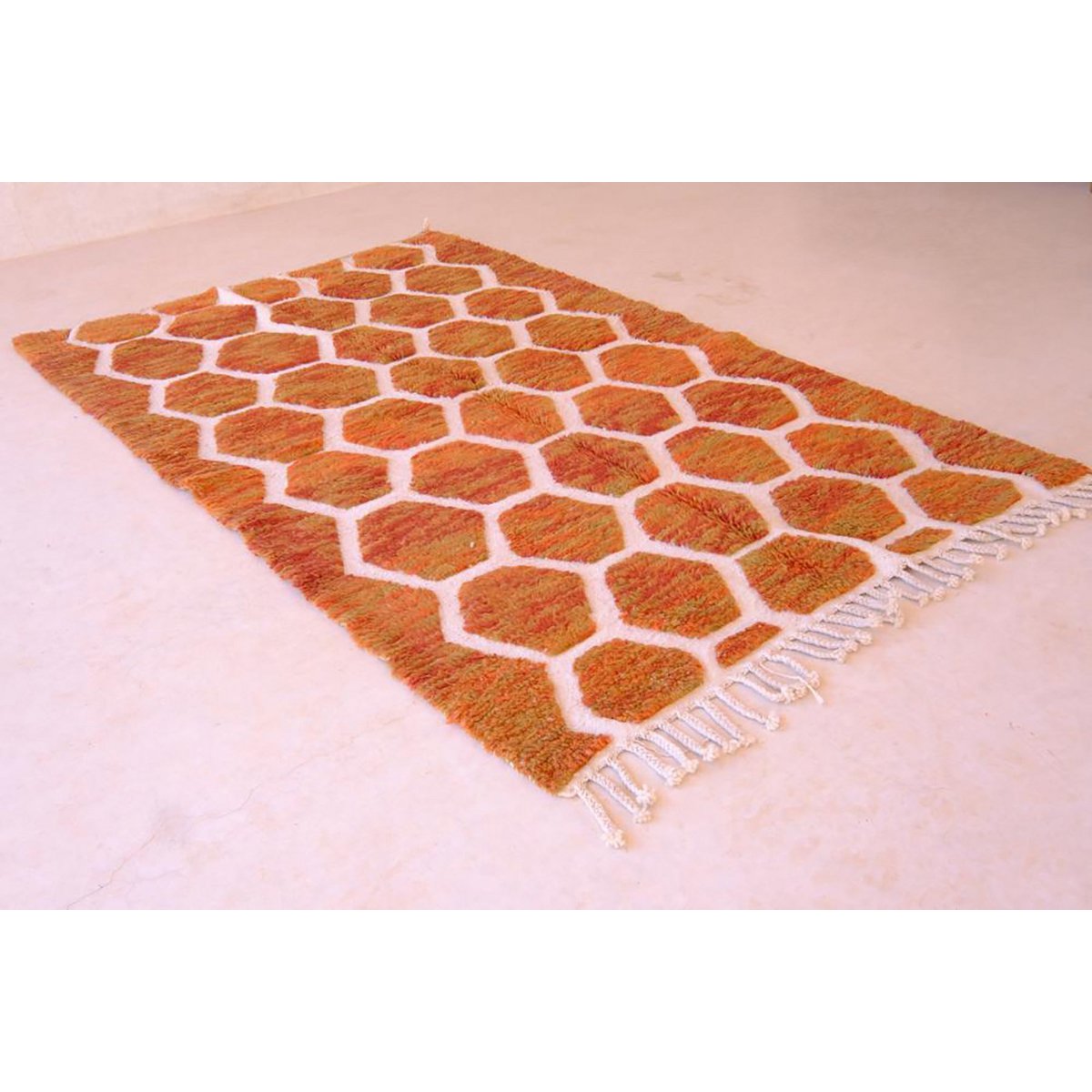 Pure wool Moroccan Berber rug 154 x 251 cm