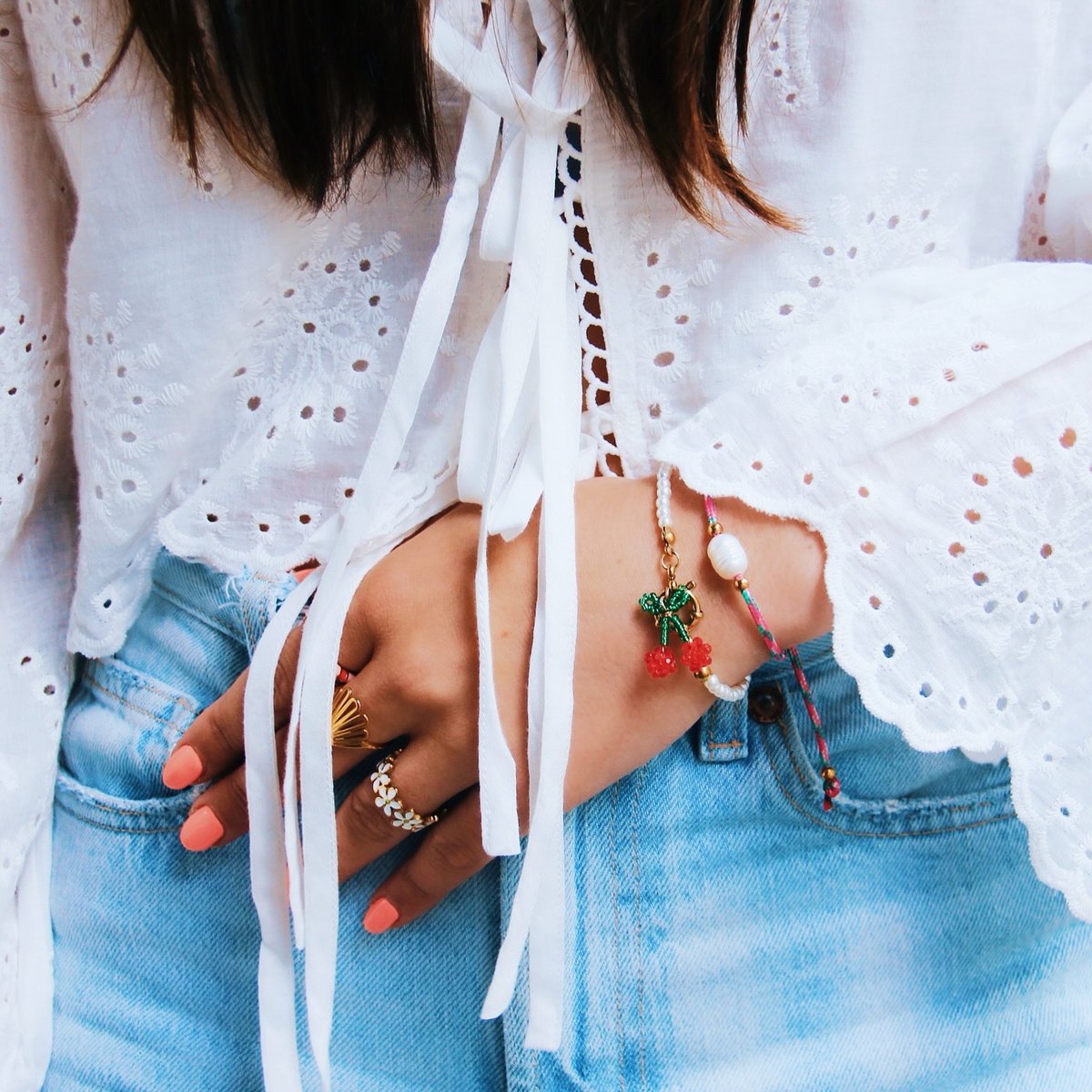 R617 - Stainless steel minimalist braided ring - gold