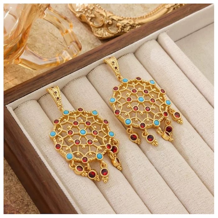 Vintage Dream Catcher Drop Earrings