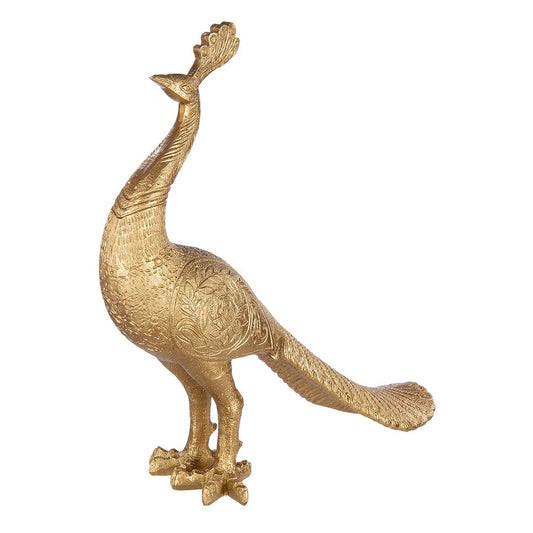 Poly figure "Peacock" gold-colored H.37cm