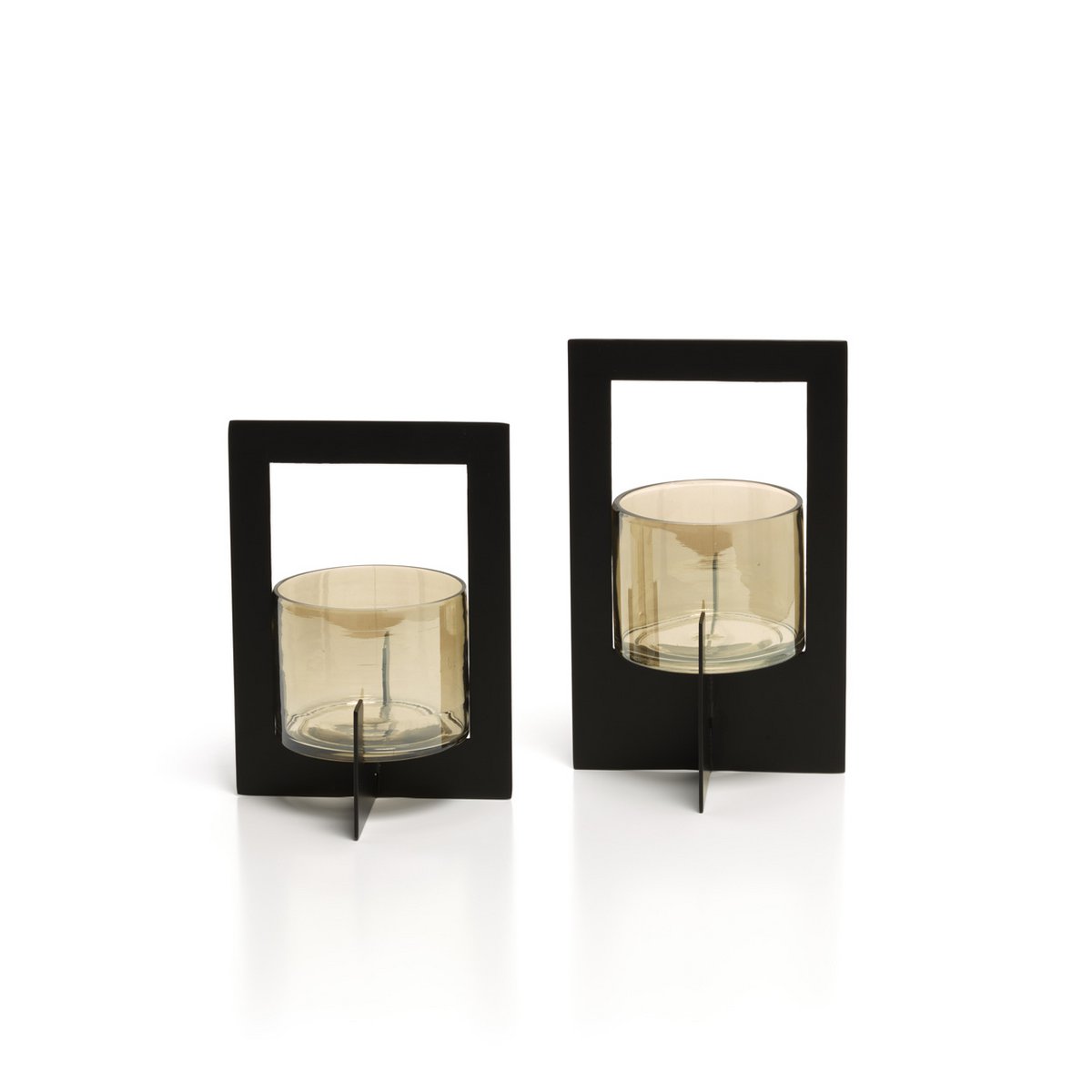 The Hurricane Framed Candle Holder - Black - M