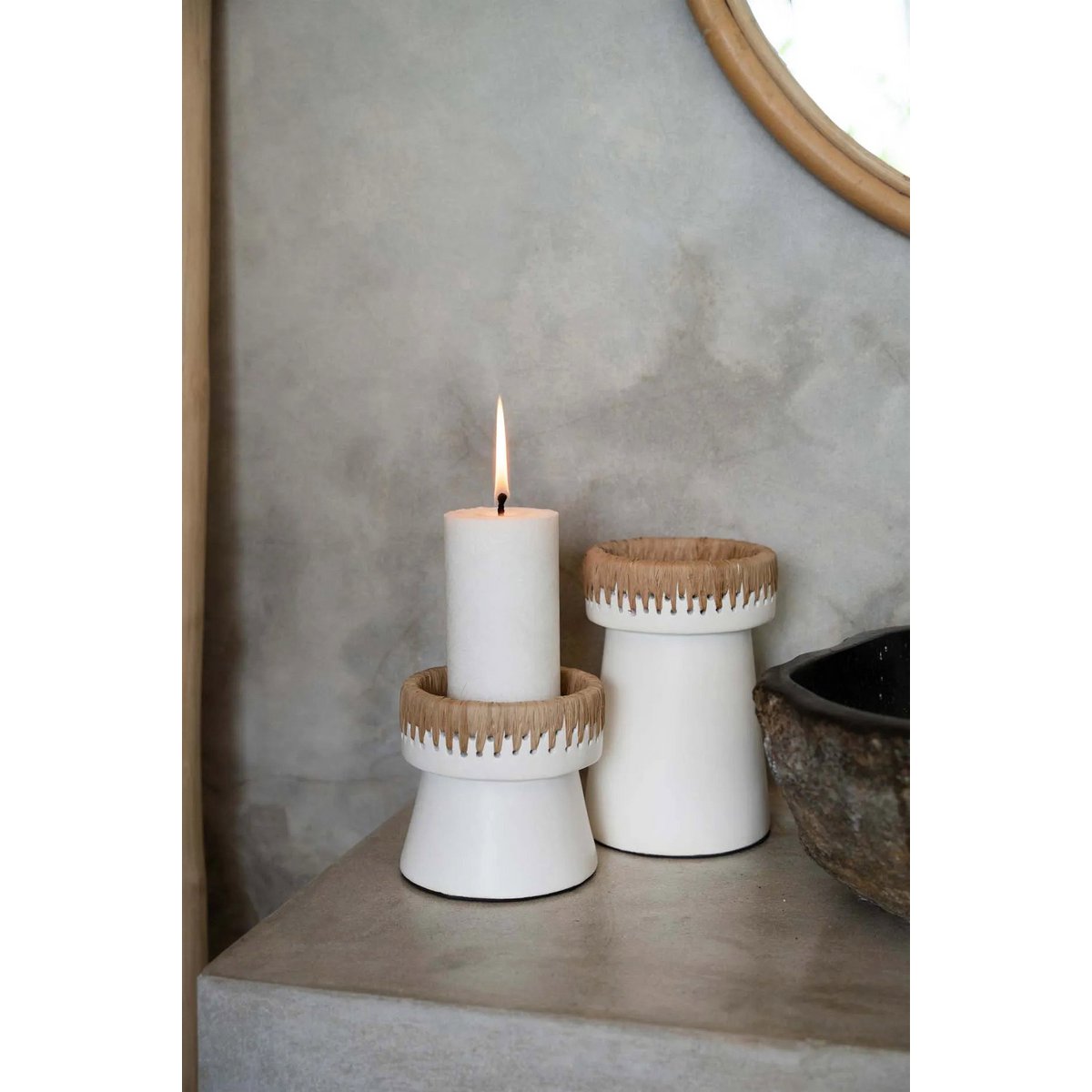 The Pretty Candle Holder - White Natural - S