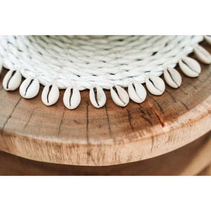 The Seagrass Shell Pan Coaster - White