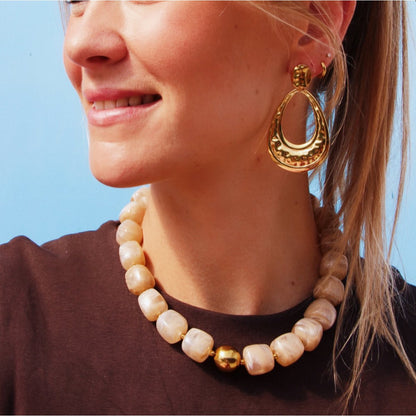 Statement earring crafted drop