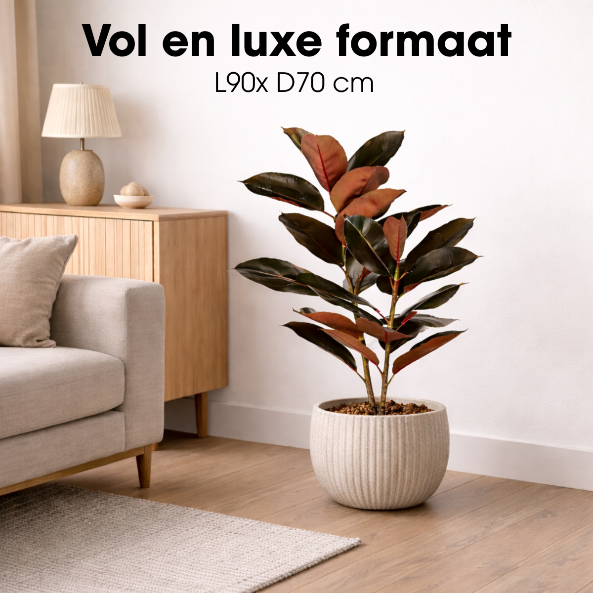 Artificial plant Rubber plant Red