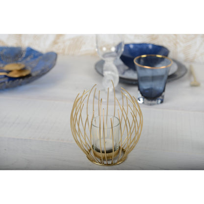 GOLDEN THREAD CANDLE HOLDER