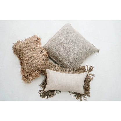 The Raffia Cushion Cover Rectangular - Natural - 30x50