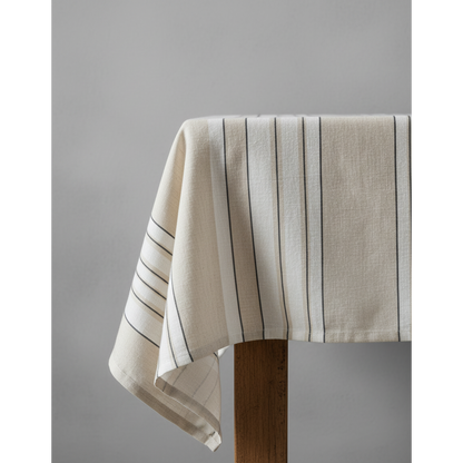 The Provence Tablecloth - Natural Black White - 150x300