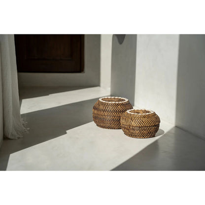 The Colonial Peek-a-Boo Basket - Natural Brown - S