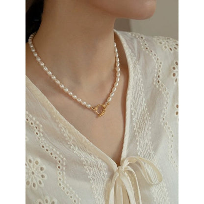 Timeless Pearl Beads Necklace with OT buckle