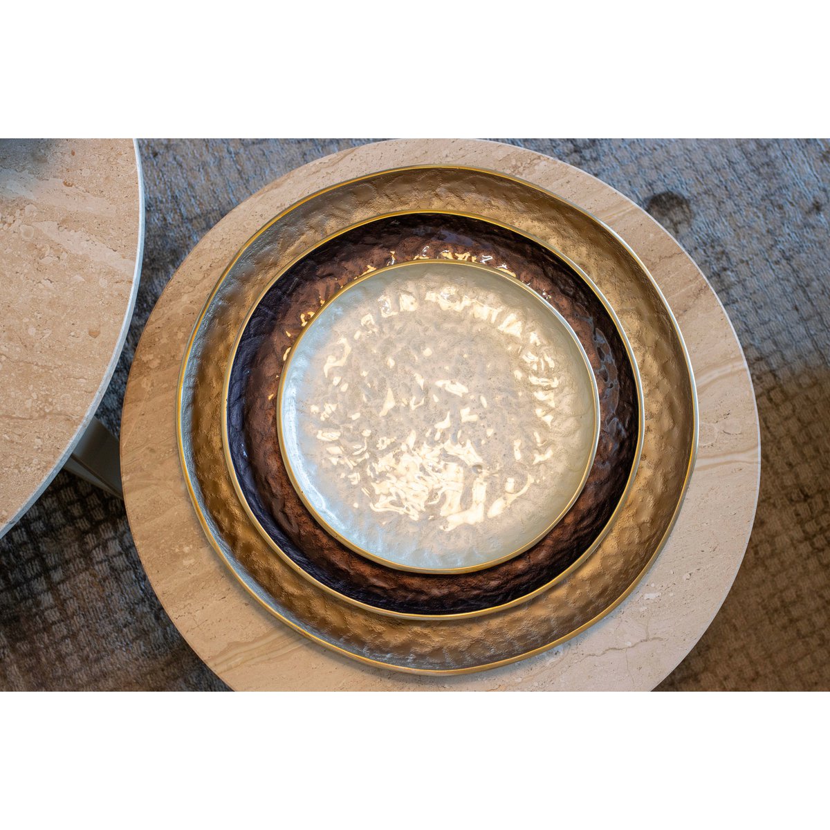Round sand decorative cut 48x48x4.5cm
