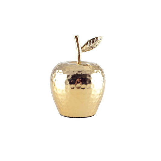 POMME DECORATIVE DOREE 11X11X15CM