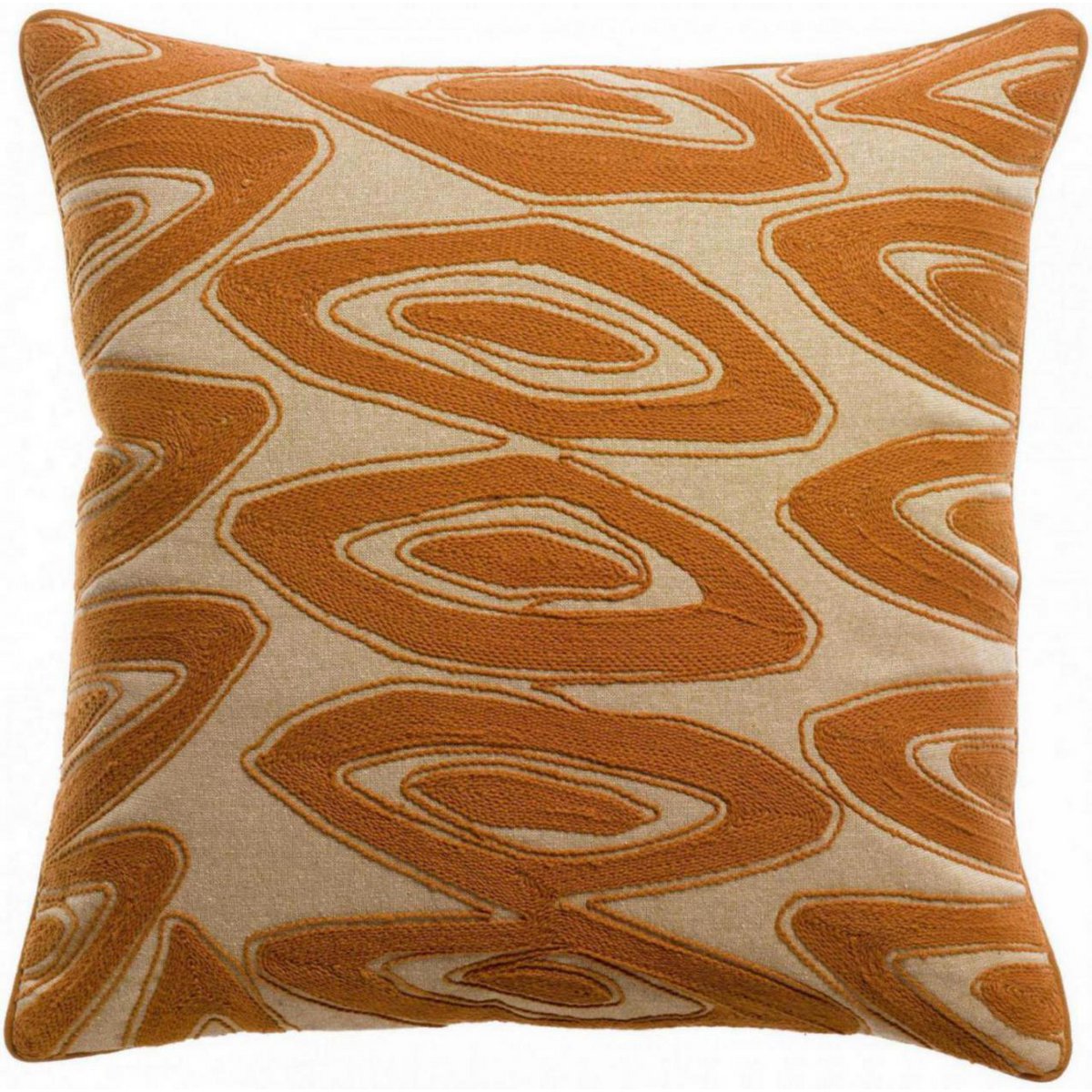 Embroidered cushion Leya Copper 45 x 45