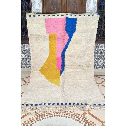 Authentic pure wool Berber rug 196 x 292 cm