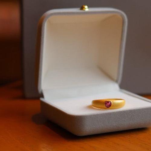 Classic Pink Tourmaline Heart Ring