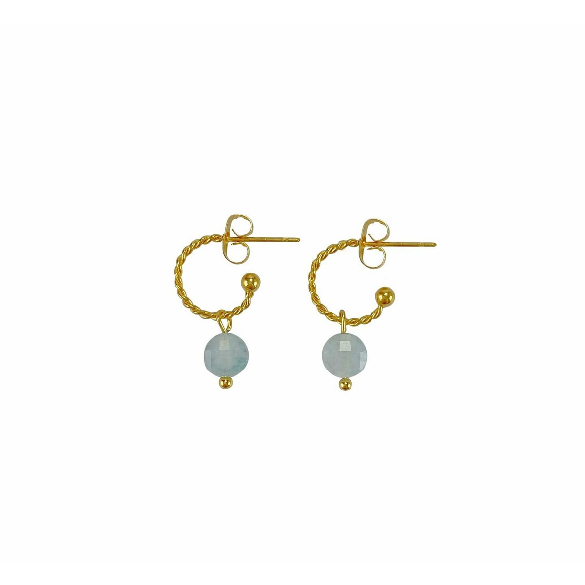 Earrings Aquamarine - Gold