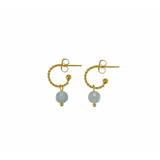 Earrings Aquamarine - Gold