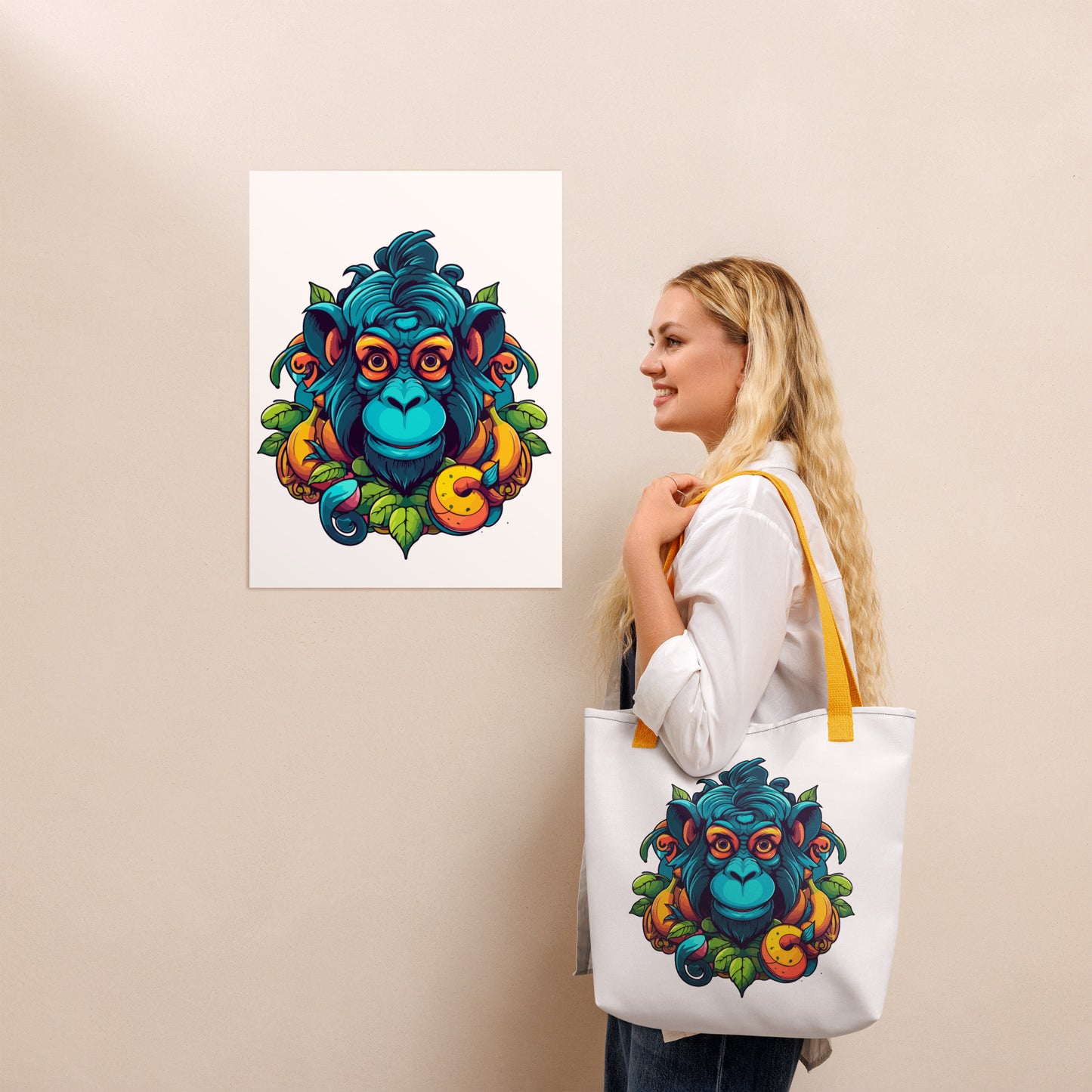 Monkey Tote Bag