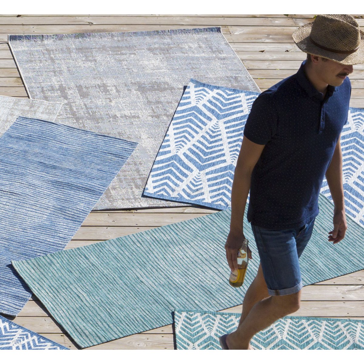 Tapis Catania 2 outdoor Gris 60 x 110