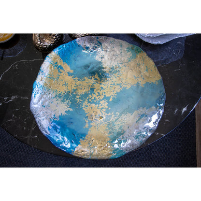 Turquoise and golden cut 50cm