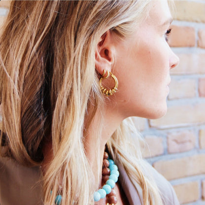 Stainless steel 'bold' earrings