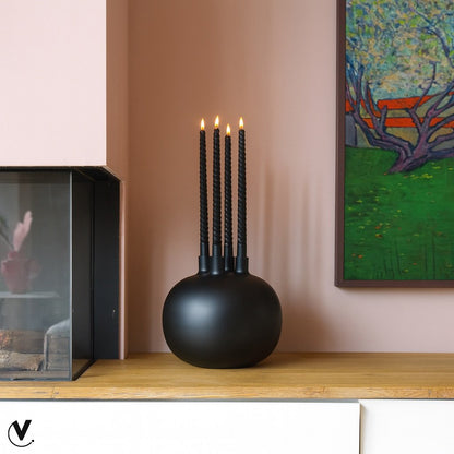 SALE! Candle holder - Valdes Ø25 cm black