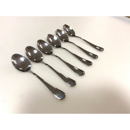 SET 6 STAINLESS STEEL SPOONS