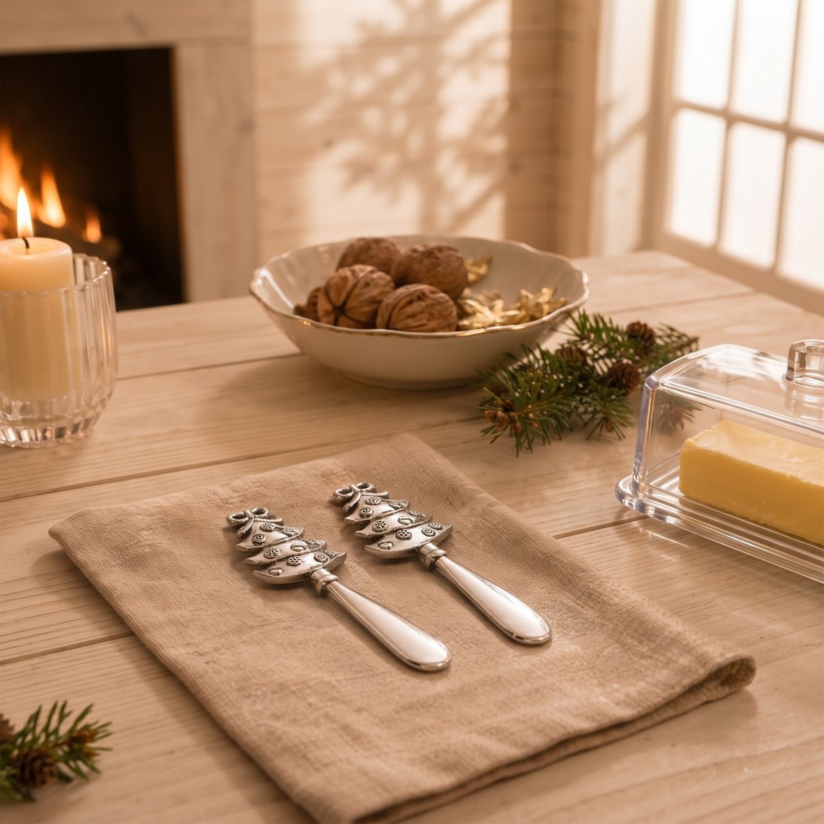 Fir silver spreaders - set of 2