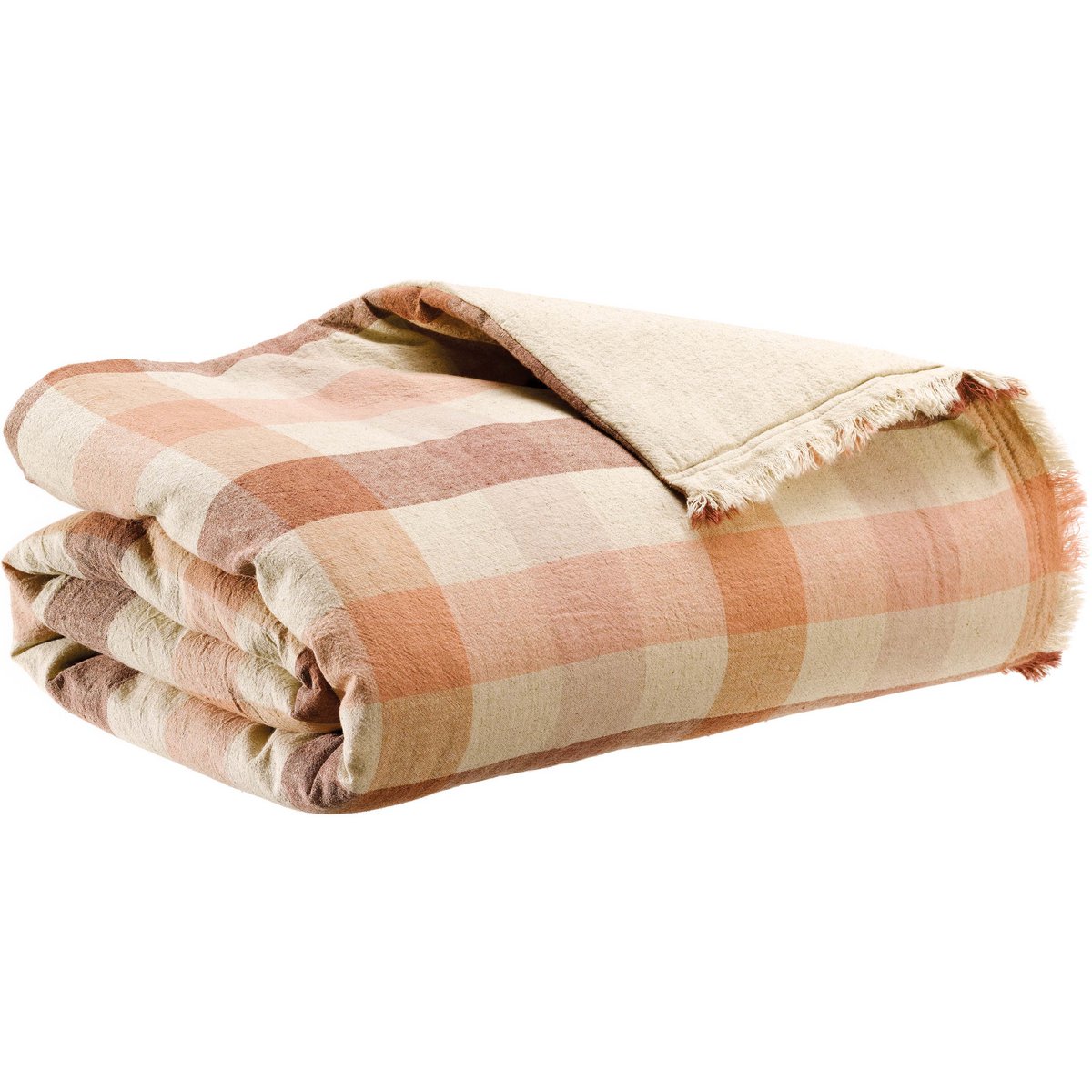 Kate Terracotta printed plaid 135 x 200