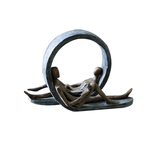 Poly sculpture "Time out" bronze finish