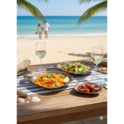 Golden fish dish 16x11.5x3cm