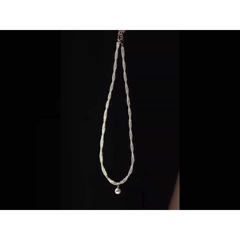 Twisted Pearl Strand Pendant Necklace